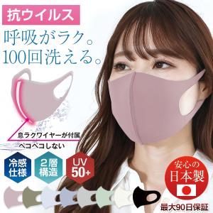 洗えるマスク 日本製 冷感 抗菌 抗ウィルス UV 大きめ 小さめ スポーツマスク
