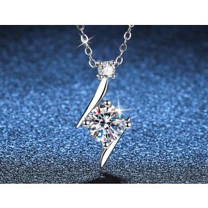 ジルコニアより輝く! モアサナイト ダイヤモンド 1カラット ネックレス 母の日 誕生日 プレゼント...