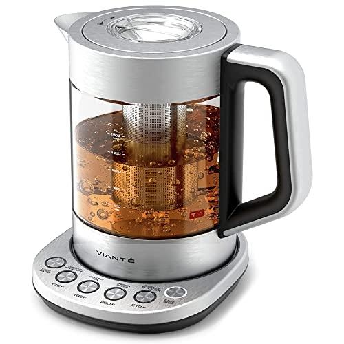 Electric Glass Kettle and Tea Maker with Temperatu...