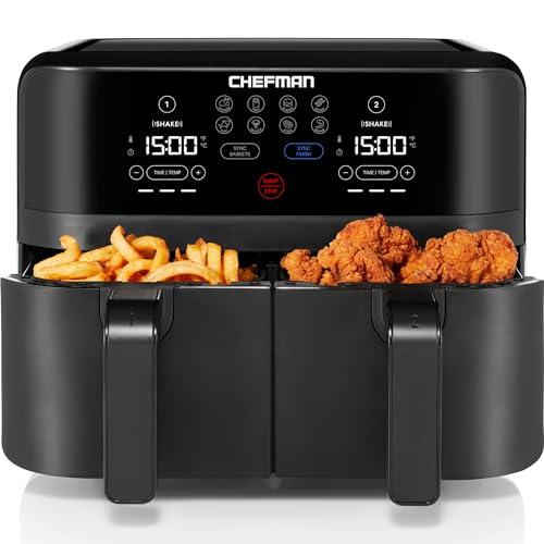 Chefman TurboFry Touch Dual Air Fryer, Maximize Th...