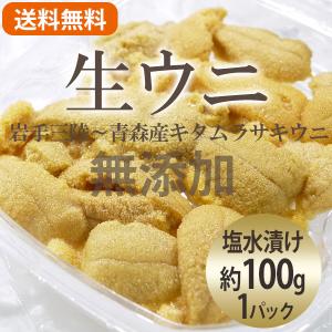 （冷蔵）無添加生ウニ塩水パック 約100gx１（岩手三陸〜青森産）うに 雲丹 国産