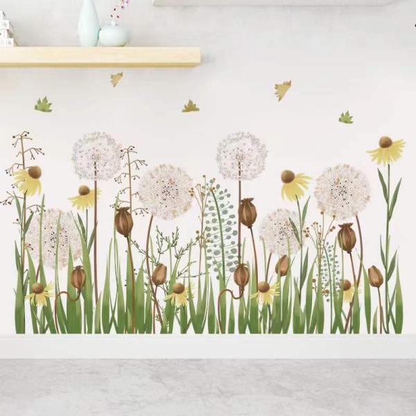 ウォールステッカー　 タンポポ　野外　ウォールシール　壁飾り　壁絵　壁シート　模様替え 　リビング　...
