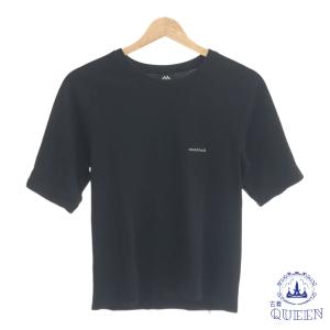 【訳アリ】 montbell モンベル トップス Tシャツ ロゴ 半袖 カジュアル アウトドア レディース ブラック M 901-1318 送料無料 古着｜hinodehyaaka