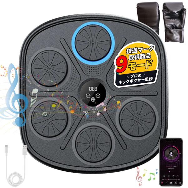 【技適マーク取得済商品/プロのキックボクサー監修】 音楽ボクシングマシン パンチングマシーン ボクシ...