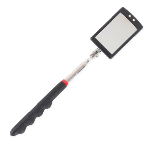 検査鏡 点検ミラー 点検鏡 伸縮式【自動車整備士監修ｘ暗いところもしっかりみえる！】[LEDライト付...