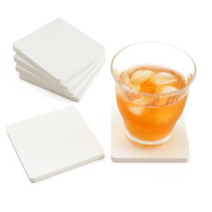 コースター 珪藻土 タイプ (６枚セット) 珪藻土コースター soil カップスタンド (ホワイト)