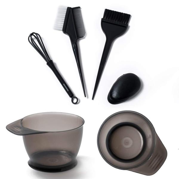 ヘアカラー 道具 セット 【 毛染めブラシ + コーム（ブラシ付） + ホイッパー + カップ + ...