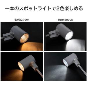 LED 一体型 スポットライト 2色切替 ロン...の詳細画像3
