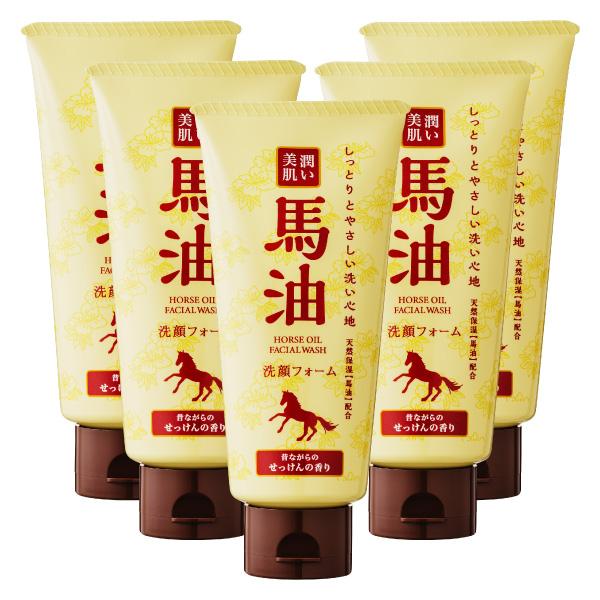 ペリカン石鹸 馬油 洗顔フォーム 昔ながらの石鹸の香り 120g 5本セット【送料無料 代引き手数料...