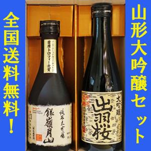 日本酒 山形大吟醸セット 300ML×2本 送料無料 ギフト 山形県｜hinokinosato