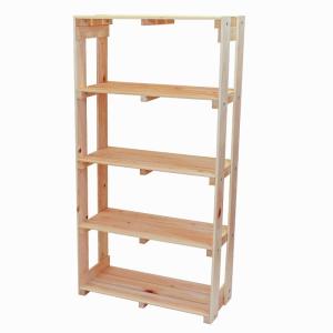 オープンラック 木製 高さ90cmタイプ 幅77cm 国産ひのき 無垢材 本棚