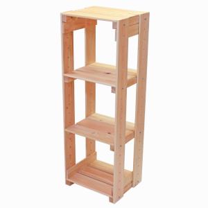 ひのきの棚 オープンラック 木製 高さ90cmタイプ 幅62cm 国産ひのき 無垢材 本棚