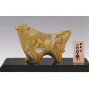 干支「丑(牛)」の置物 闘魂 三枝惣太郎作品 高岡銅器 : 檜屋美術館