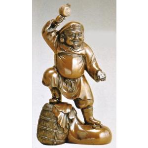 大黒様の置物／二俵大黒12号 高岡銅器／送料無料 : 檜屋美術館 - 通販