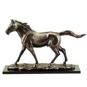 高岡銅器 馬の置物／聖馬 津田永寿作品 桐箱付／送料無料 : 檜屋美術館