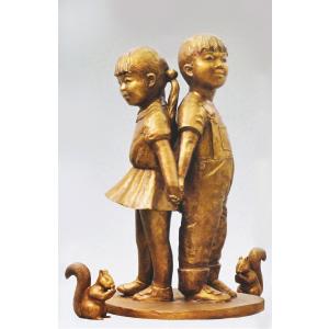 高岡銅器 大型ブロンズ像／考える人 19号サイズ 美術工芸品 : 檜屋