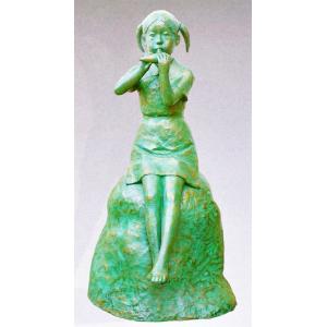 高岡銅器の大型ブロンズ像／考える人 23号サイズ 美術工芸品 : 檜屋