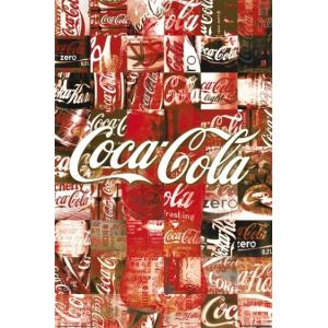 コカ・コーラ Coca-Cola-patchwork ポスター 軽量アルミ製フレーム付