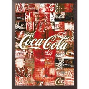 コカ・コーラ Coca-Cola-patchwork ポスター 木製アートフレーム付 91.5×61...