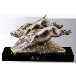 亥年(猪)の置物／のどか・小 環水作品／高岡銅器 干支・亥の置物 : 檜