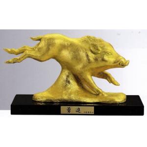 亥年(猪)の置物／のどか・小 環水作品／高岡銅器 干支・亥の置物 : 檜