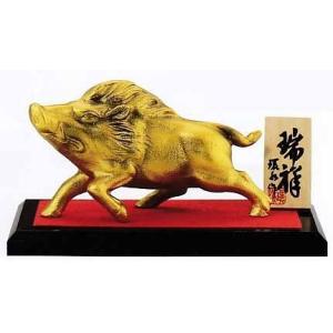 亥年(猪)の置物／のどか・小 環水作品／高岡銅器 干支・亥の置物 : 檜