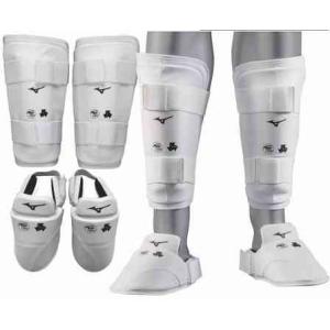 MIZUNO - ◆MIZUNO ミズノ 空手防具セット(子供用) バラ売り不可です(>_<) MIZUNO 3点セット ミズノ 空手 インステップガード＆シンガード