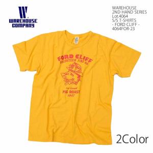 ウエアハウス WAREHOUSE 4064FOR-23 Tシャツ 半袖 セカンドハンド ウォッシュ加工 - FORD CLIFF - メンズ | ヒノヤ｜hinoya-ameyoko