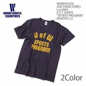 WAREHOUSE（ウエアハウス） 2nd ハンドシリーズ Lot.4064 半袖Tシャツ "SPORTS PROGRAM" 4064SPO-22｜hinoya-ameyoko