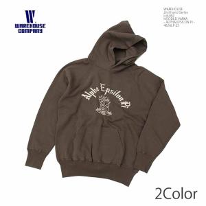 【美品】WAREHOUSE パーカー 直営店限定 WAREHOUSE(ウエアハウス) 後付けフードプルオーバーパーカー 2025直営