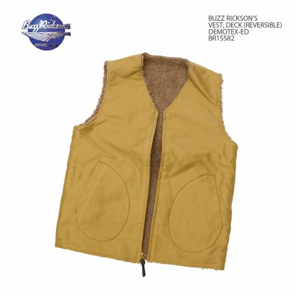 バズリクソンズ BUZZ RICKSON'S BR15582 デッキ ベスト リバーシブル デモテッ...