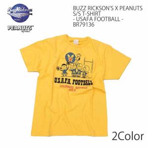 バズリクソンズ×ピーナッツ BUZZ RICKSON'S × PEANUTS BR79136Ｔシャツ 半袖 スヌーピー コラボ ミリタリー メンズ | ヒノヤ｜hinoya-ameyoko