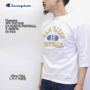 CHAMPION（チャンピオン）　70'S VINTAGE　3/4 SLEEVE FOOTBALL T-SHIRTS　C3-F414｜hinoya-ameyoko