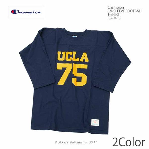 チャンピオン Champion C3-R413 3/4スリーブ フットボールＴシャツ カレッジデザイ...