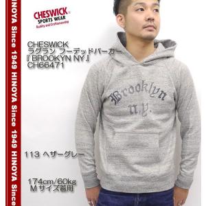 CHESWICK（チェスウィック）　ラグラン フーデッドパーカー　『BROOKYN NY』　CH66471｜hinoya-ameyoko