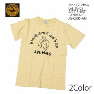 ジョングラッコー John Gluckow JG-CS05-ANI Tシャツ ノンウォッシュ 半袖 ウエアハウス メンズ |ヒノヤ｜hinoya-ameyoko