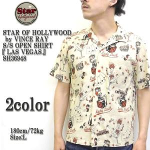 STAR OF HOLLYWOOD by VINCE RAY（スターオブハリウッド）　S/S OPEN SHIRT　『LAS VEGAS』　SH36948｜hinoya-ameyoko