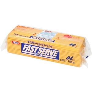 KRAFTクラフト ファストサーブ シャープチェダースライス75 84枚 1181g