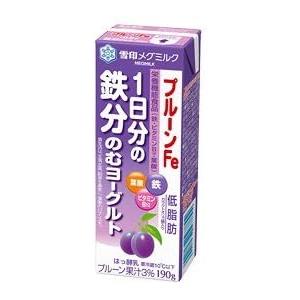 【雪印メグミルク】 MEGMILKプルーンFe 1日分の鉄分のむヨーグルト 190g×36本セット