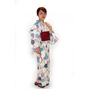 仕立上り浴衣 菊柄黒 プチサイズ〜トールサイズ 身長150cm〜170cm