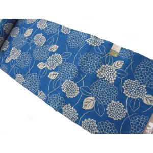 竺仙（ちくせん）綿変り織 広巾 あじさい2-1309 注染本染