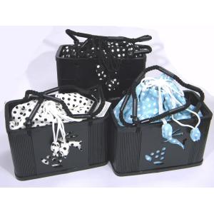 浴衣 バッグ 竹篭巾着 うさぎ 透かし彫り 縮緬...の商品画像