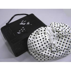 浴衣 バッグ 竹篭巾着 うさぎ 透かし彫り 縮...の詳細画像5