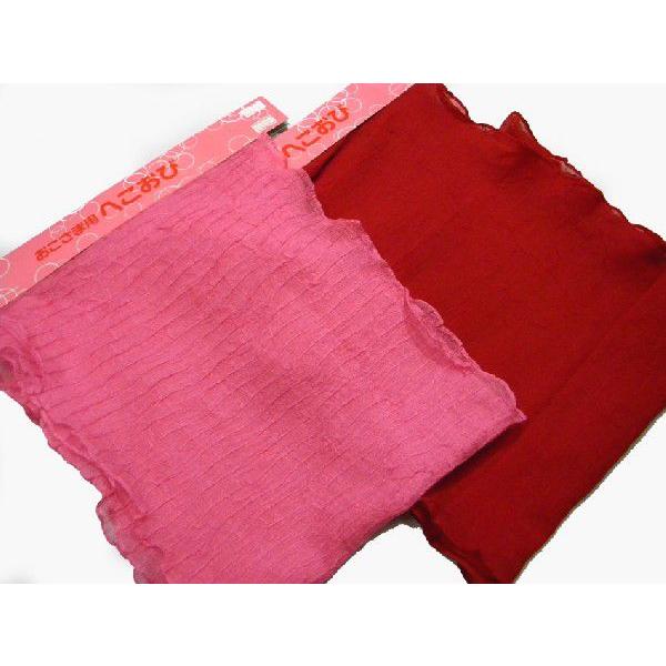 子供兵児帯　無地変り織り　女の子用　赤/ピンク