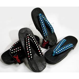 桐下駄 ちりめんソフト鼻緒 水玉柄 下駄サイズ フリー ｌｌ 27 6getamizutama 京都ひのや呉服店 通販 Yahoo ショッピング