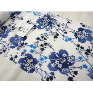 竺仙　浴衣　反物　蝶々柄　綿絽　新品 竺仙 浴衣 反物 蝶 チョウチョ 注染 レディース 女性 綿絽 地