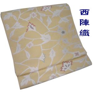 名古屋帯 正絹染帯 うさぎ 手描き染帯 おしゃれ帯 少々難あり