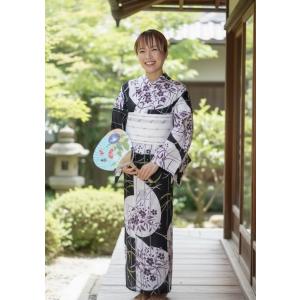 浴衣 仕立て上り浴衣 単色古典浴衣 紅梅雪輪 和柄プレタ浴衣 M/L
