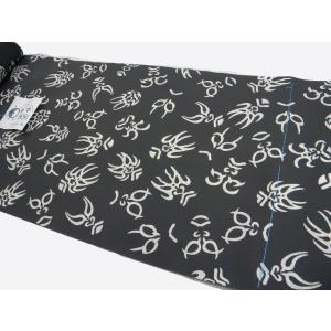 竺仙 浴衣 反物 単品 綿 コーマ 注染 地染 紺地 白 井桁絣柄 キング