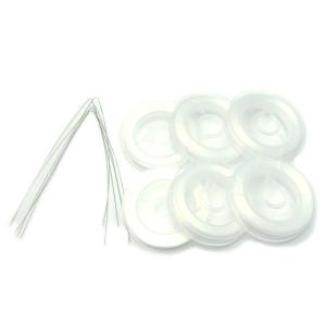 10m 6巻set 小白6 通し針金6本付き　　オペロンゴム